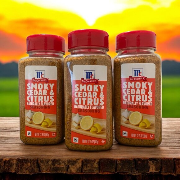 McCormick Smoky Cedar & Citrus Seasoning for Salmon,Shrimp, Chicken 12.75 Oz 3PK - Picture 1 of 4